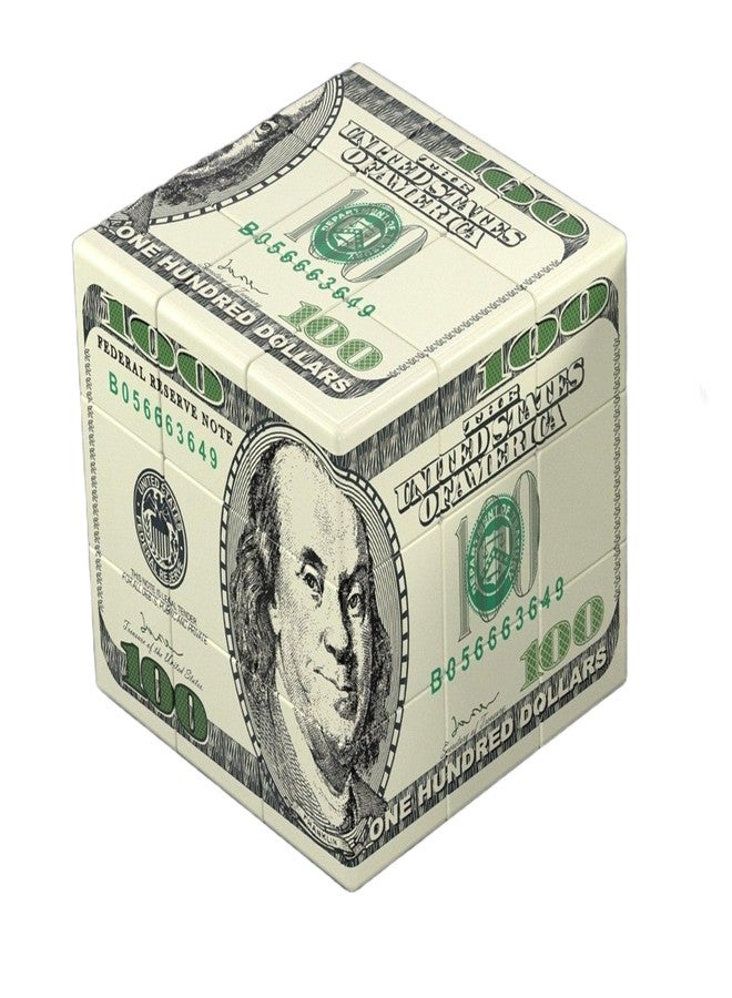 Kugoa 3x3 Magic Cube with 100 Dollar Bill Pattern US Banknote Design Puzzle Cube for Child Adults Toys Smooth Turning Collectible Novelt Speed Cube - Image 1